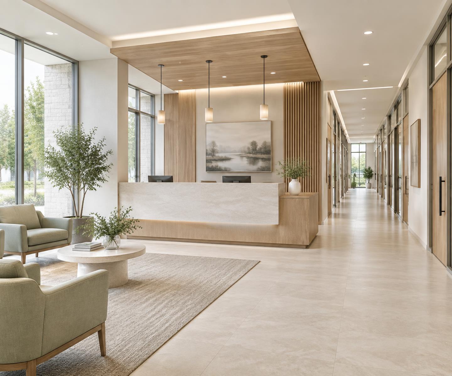 Immaculate professional healthcare reception